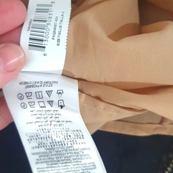 NEW BCBG MAXAZRIA 'NAHARA' Black Leather Look Lace Dress Size 8 approx S… - Picture 12 of 13